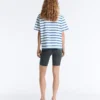 Boxy T-Shirt aus Baumwollmischung mit kurzen Ärmeln Boxy T-Shirt aus Baumwollmischung mit kurzen Ärmeln