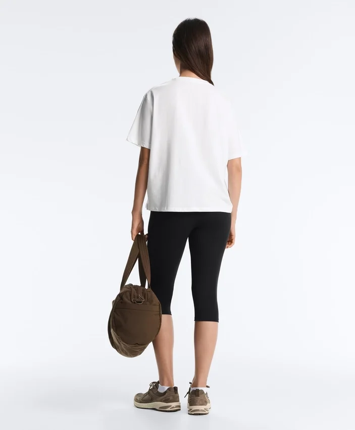 Boxy T-Shirt aus Baumwollmischung mit kurzen Ärmeln Boxy T-Shirt aus Baumwollmischung mit kurzen Ärmeln