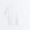 Boxy T-Shirt aus Baumwollmischung mit kurzen Ärmeln Boxy T-Shirt aus Baumwollmischung mit kurzen Ärmeln