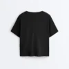 Boxy T-Shirt aus Baumwollmischung mit kurzen Ärmeln Boxy T-Shirt aus Baumwollmischung mit kurzen Ärmeln