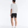 Boxy T-Shirt aus Baumwollmischung mit kurzen Ärmeln und Streifenmuster Boxy T-Shirt aus Baumwollmischung mit kurzen Ärmeln und Streifenmuster