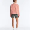 Boxy-T-Shirt mit langen Ärmeln und Streifenmuster aus 100 % Baumwolle Boxy-T-Shirt mit langen Ärmeln und Streifenmuster aus 100 % Baumwolle