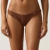 Brasilianischer Bikini-Slip mit U-Ausschnitt und Crinkle-Effekt Brasilianischer Bikini-Slip mit U-Ausschnitt und Crinkle-Effekt