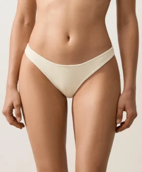Brasilianischer Bikini-Slip mit U-Ausschnitt und Crinkle-Effekt
