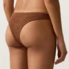 Brasilianischer Bikini-Slip mit U-Ausschnitt und Crinkle-Effekt Brasilianischer Bikini-Slip mit U-Ausschnitt und Crinkle-Effekt
