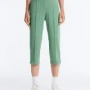 Capri-Hose aus Piqué mit Gürtelschlaufen aus Baumwolle