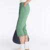 Capri-Hose aus Piqué mit Gürtelschlaufen aus Baumwolle