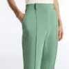 Capri-Hose aus Piqué mit Gürtelschlaufen aus Baumwolle