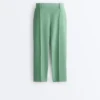 Capri-Hose aus Piqué mit Gürtelschlaufen aus Baumwolle