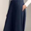 Cocoon-Hose mit Seitenfalte und gebürstetem Modal Cocoon-Hose mit Seitenfalte und gebürstetem Modal