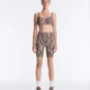 Comfortlux Biker-Leggings mit hoher Taille (20 cm) im Gingham-Muster