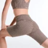 Comfortlux Biker-Leggings mit hoher Taille (20 cm) im Gingham-Muster
