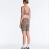 Comfortlux Biker-Leggings mit hoher Taille (20 cm) im Gingham-Muster