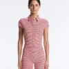 Comfortlux Gestreifter kurzer Jumpsuit aus Shorts