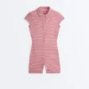 Comfortlux Gestreifter kurzer Jumpsuit aus Shorts