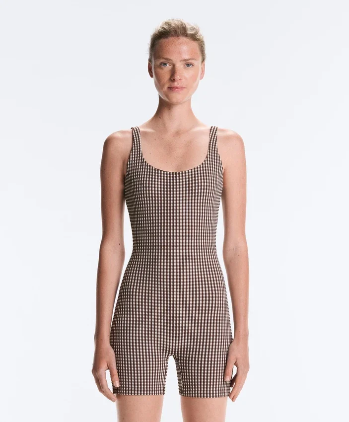 Comfortlux Gingham-Shorts-Jumpsuit Comfortlux Gingham-Shorts-Jumpsuit