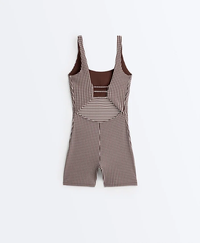 Comfortlux Gingham-Shorts-Jumpsuit Comfortlux Gingham-Shorts-Jumpsuit