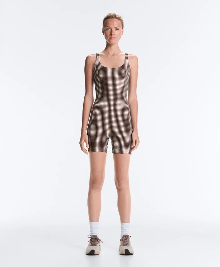 Comfortlux Gingham-Shorts-Jumpsuit Comfortlux Gingham-Shorts-Jumpsuit