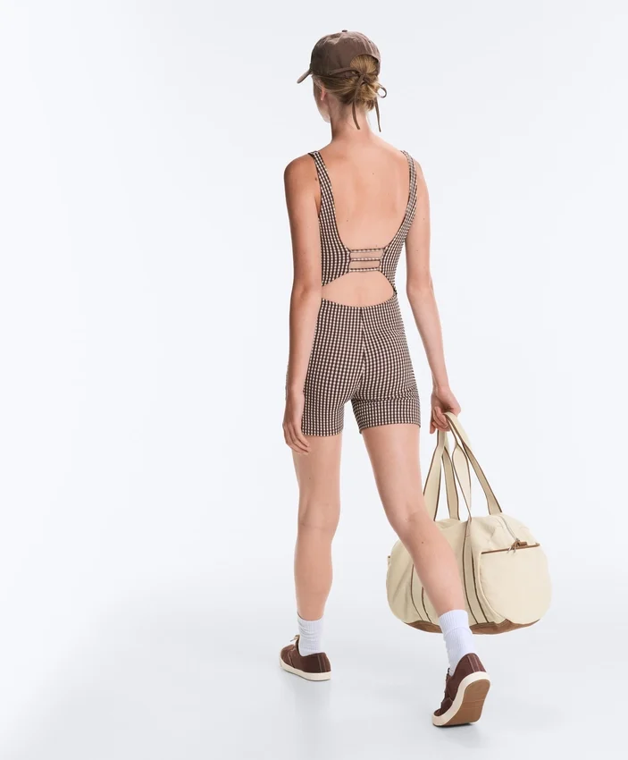 Comfortlux Gingham-Shorts-Jumpsuit Comfortlux Gingham-Shorts-Jumpsuit