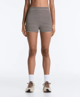 Comfortlux High-Rise Hotpants mit Streifenmuster (5 cm)