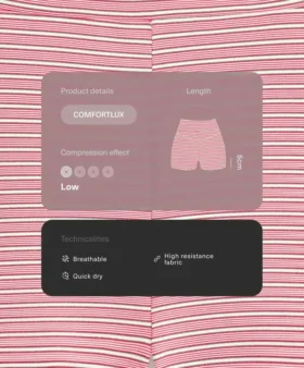 Comfortlux High-Rise Hotpants mit Streifenmuster (5 cm)