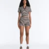 Comfortlux High-Rise Hotpants mit Streifenmuster (5 cm) Comfortlux High-Rise Hotpants mit Streifenmuster (5 cm)