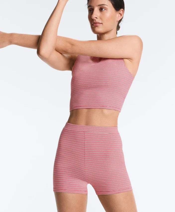 Comfortlux High-Rise Hotpants mit Streifenmuster (5 cm) Comfortlux High-Rise Hotpants mit Streifenmuster (5 cm)