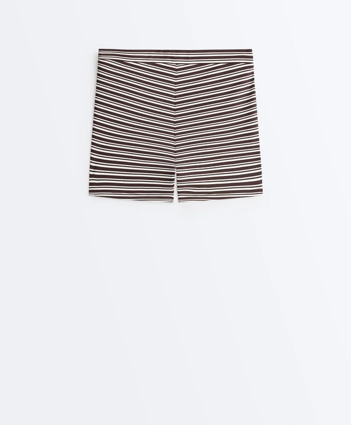 Comfortlux High-Rise Hotpants mit Streifenmuster (5 cm) Comfortlux High-Rise Hotpants mit Streifenmuster (5 cm)