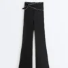 Comfortlux Hoch taillierte Schlaghose mit Schleife Comfortlux Hoch taillierte Schlaghose mit Schleife