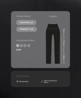 Comfortlux-Hose mit geradem Bein und hoher Taille