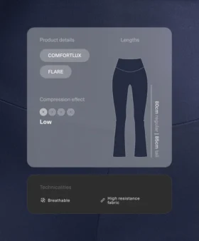 Comfortlux-Hose mit hohem Bund und ausgestelltem Bein
