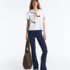 Comfortlux-Hose mit hoher Taille und ausgestelltem Bein Comfortlux-Hose mit hoher Taille und ausgestelltem Bein