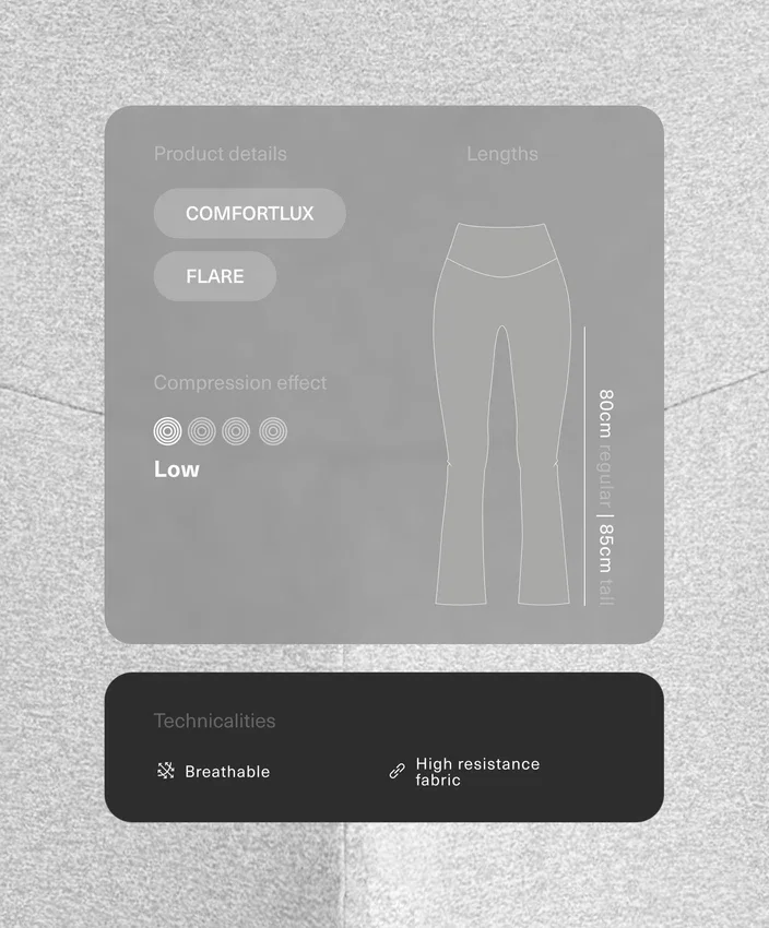 Comfortlux-Hose mit hoher Taille und ausgestelltem Bein Comfortlux-Hose mit hoher Taille und ausgestelltem Bein