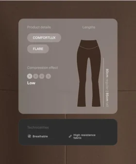 Comfortlux-Hose mit hoher Taille und ausgestelltem Bein