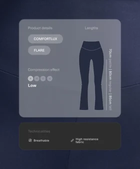 Comfortlux-Hose mit hoher Taille und ausgestelltem Bein