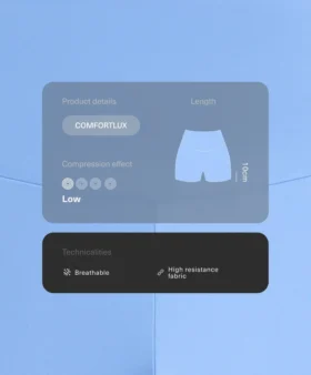 Comfortlux Hotpants mit hoher Taille (10 cm)