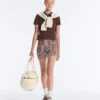 Comfortlux Hotpants mit hoher Taille und 10 cm Länge im Gingham-Muster Comfortlux Hotpants mit hoher Taille und 10 cm Länge im Gingham-Muster