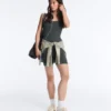Comfortlux-Jumpsuit mit geflochtenen Trägern an den Shorts