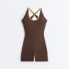 Comfortlux Kurzer Jumpsuit mit Kontrast