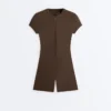 Comfortlux Kurzer Jumpsuit mit Reissverschluss