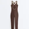 Comfortlux langer Jumpsuit mit Paspelierung Comfortlux langer Jumpsuit mit Paspelierung