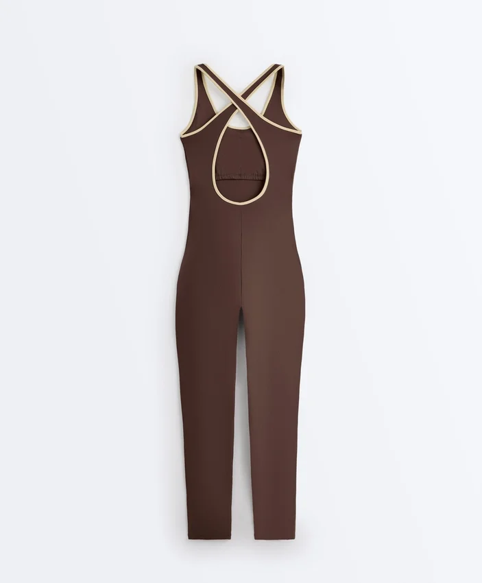 Comfortlux langer Jumpsuit mit Paspelierung Comfortlux langer Jumpsuit mit Paspelierung