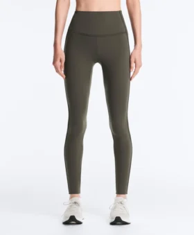 Comfortlux Leggings mit hohem Bund und geripptem Saum, knöchellang