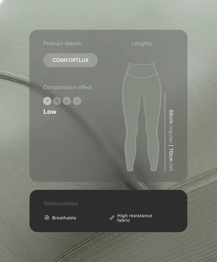 Comfortlux Leggings mit hohem Bund und geripptem Saum, knöchellang Comfortlux Leggings mit hohem Bund und geripptem Saum, knöchellang