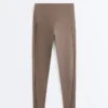 Comfortlux Leggings mit hohem Bund und Hohlsaum, knöchellang Comfortlux Leggings mit hohem Bund und Hohlsaum, knöchellang