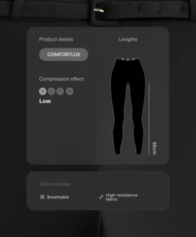 Comfortlux Leggings mit hoher Taille (65 cm) und Knöchellänge, mit Gürtel