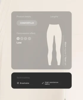 Comfortlux Leggings mit hoher Taille, gerippt, 65 cm, knöchellang