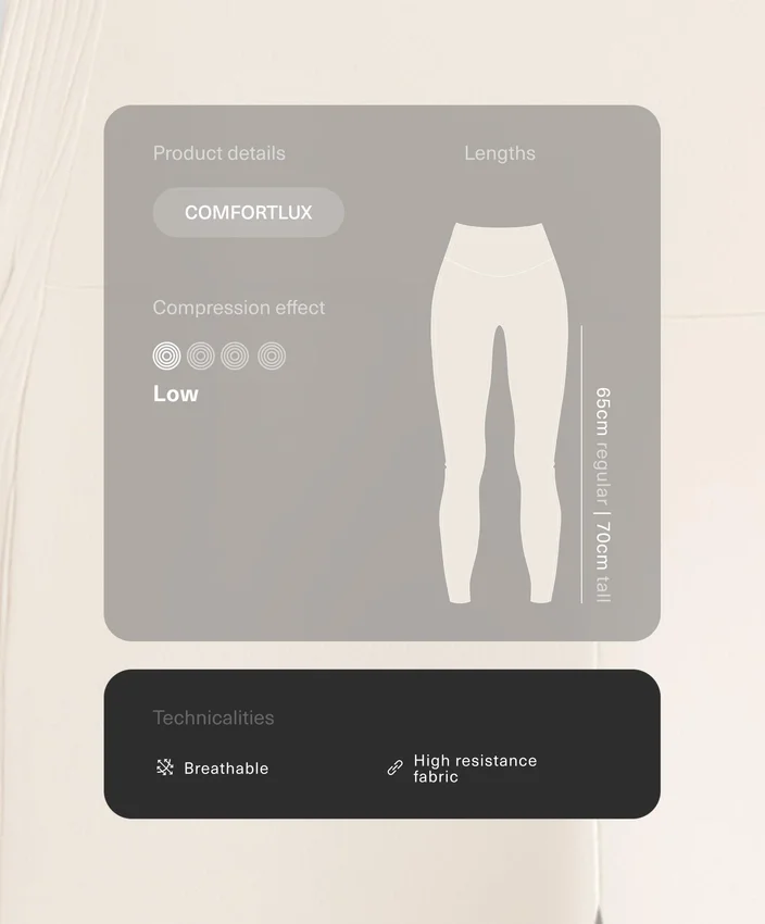 Comfortlux Leggings mit hoher Taille, gerippt, 65 cm, knöchellang Comfortlux Leggings mit hoher Taille, gerippt, 65 cm, knöchellang