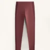 Comfortlux Leggings mit hoher Taille und geripptem Saum, knöchellang