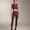Comfortlux Leggings mit hoher Taille und geripptem Saum, knöchellang